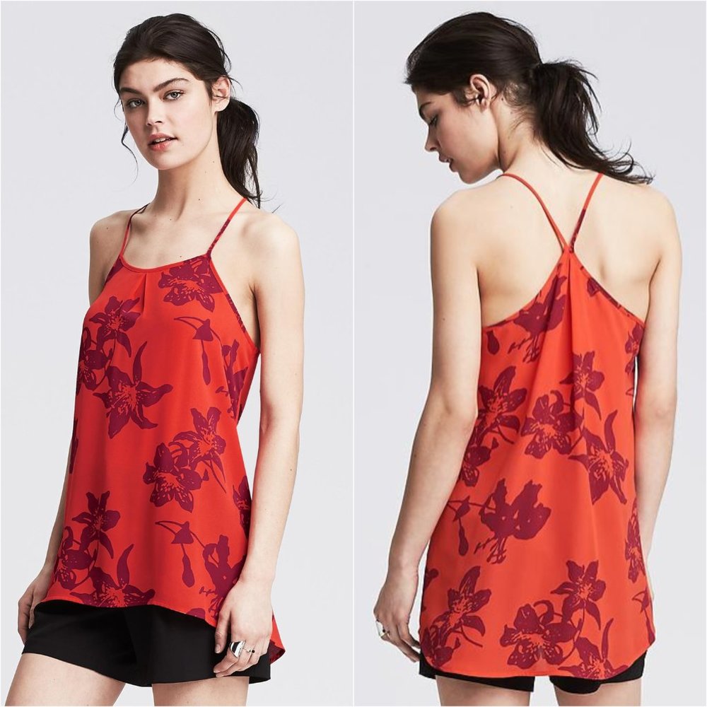 Banana Republic | Floral Pleated High/Low Cami